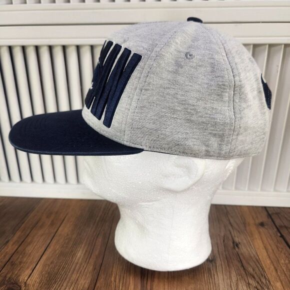 DC Comics Batman Large Font Embroidered Gray Blue Adult Snapback Hat Cap - Picture 2 of 8